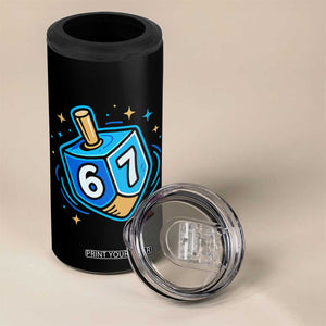 Funny 67 Hanukkah Dreidel 4 in 1 Can Cooler Tumbler Chanukah Star Of David TS11 Print Your Wear