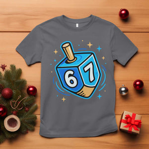 Funny 67 Hanukkah Dreidel T Shirt Chanukah Star Of David TS11 Charcoal Print Your Wear
