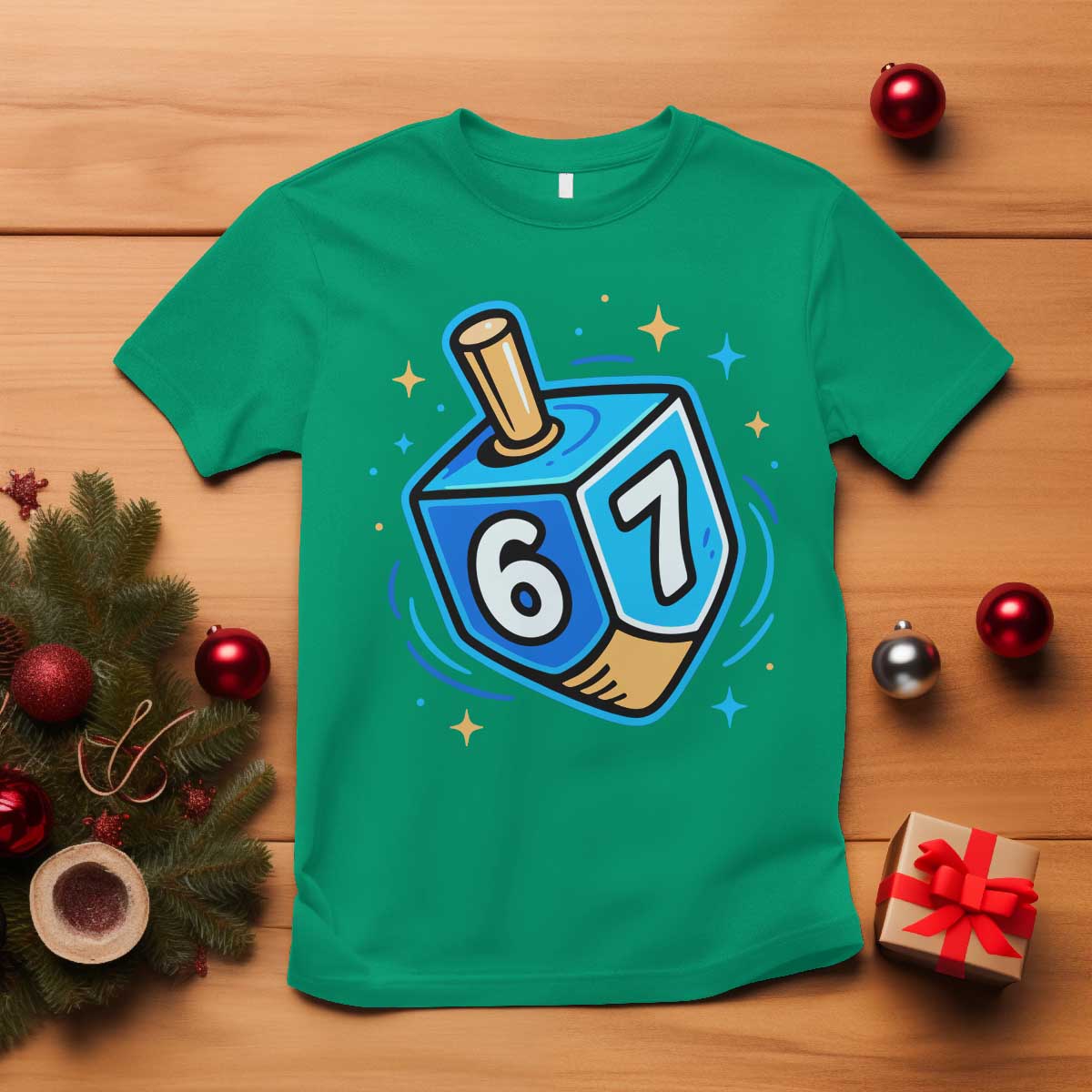Funny 67 Hanukkah Dreidel T Shirt Chanukah Star Of David TS11 Irish Green Print Your Wear