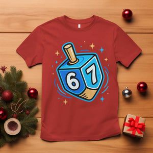 Funny 67 Hanukkah Dreidel T Shirt Chanukah Star Of David TS11 Red Print Your Wear