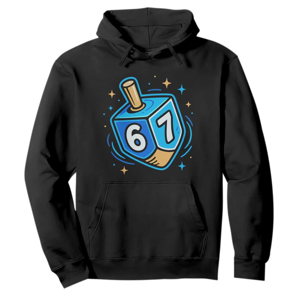 Funny 67 Hanukkah Dreidel Hoodie Chanukah Star Of David TS11 Black Print Your Wear