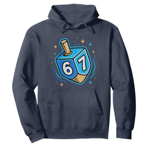 Funny 67 Hanukkah Dreidel Hoodie Chanukah Star Of David TS11 Navy Print Your Wear