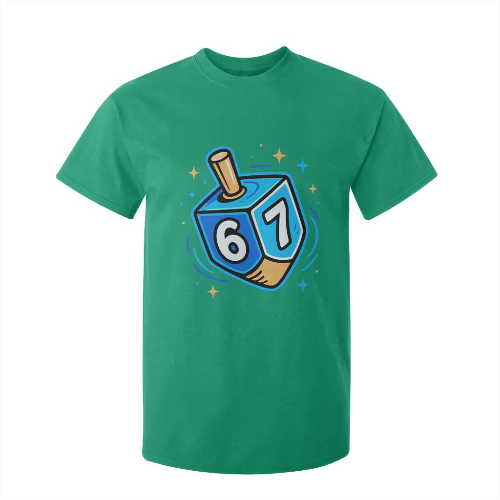 Funny 67 Hanukkah Dreidel T Shirt For Kid Chanukah Star Of David TS11 Irish Green Print Your Wear