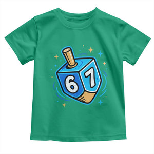 Funny 67 Hanukkah Dreidel Toddler T Shirt Chanukah Star Of David TS11 Irish Green Print Your Wear