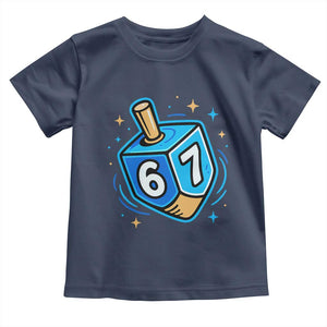 Funny 67 Hanukkah Dreidel Toddler T Shirt Chanukah Star Of David TS11 Navy Print Your Wear