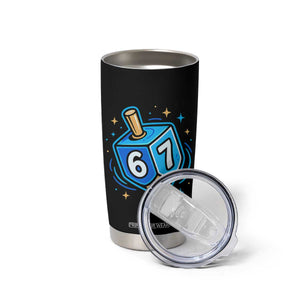 Funny 67 Hanukkah Dreidel Tumbler Cup Chanukah Star Of David TS11 Print Your Wear