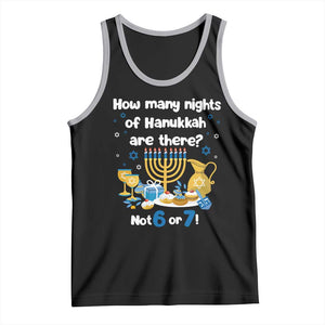 Funny 67 Hanukkah Tank Top How Many Nights Of Hanukkah Are There Not 6 or 7 TS11 Black Athletic Heather Print Your Wear
