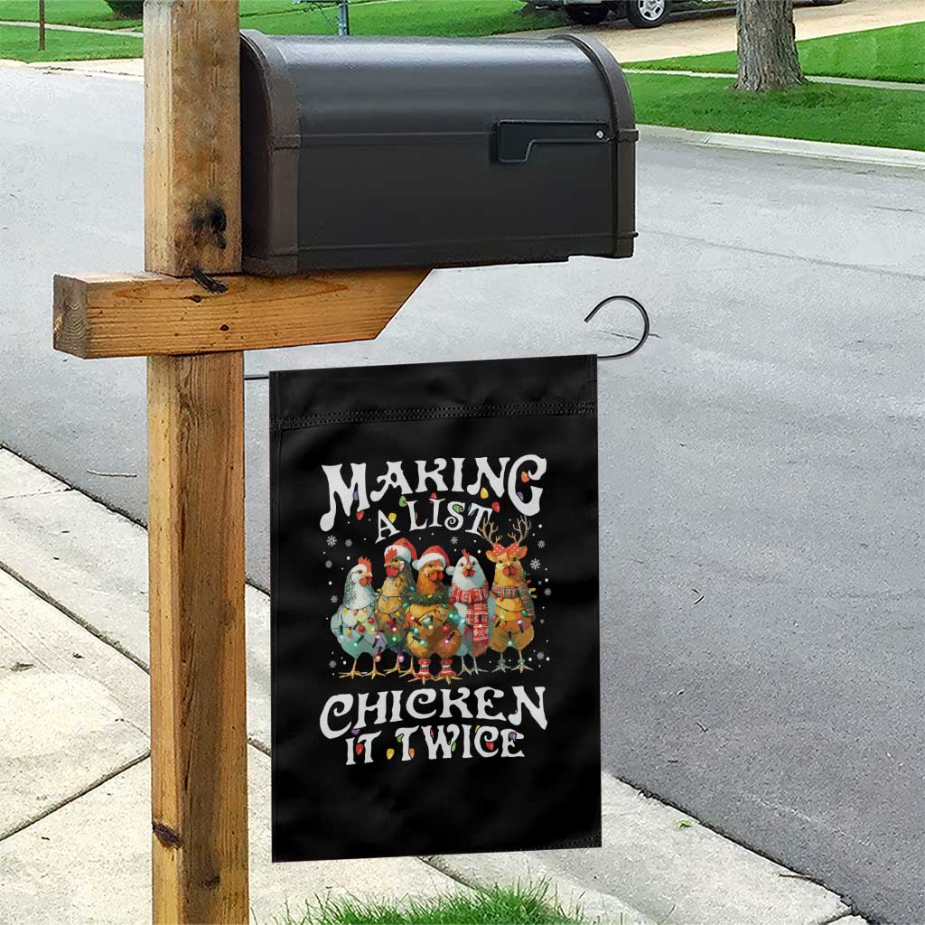 Making A List Chicken It Twice Garden Flag Funny Christmas Chicken TS11 Print Your Wear
