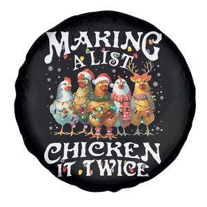 Making A List Chicken It Twice Spare Tire Cover Funny Christmas Chicken TS11 Print Your Wear