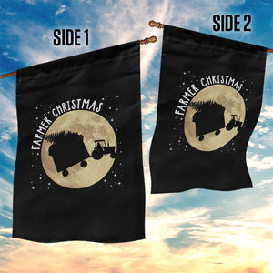 Funny Farmer Christmas Garden Flag Xmas Santa Farm Tractor Moon TS11 Print Your Wear