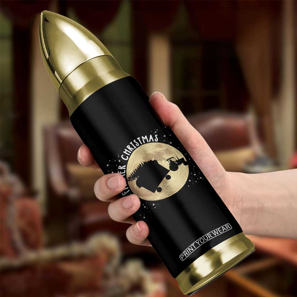 Funny Farmer Christmas Bullet Tumbler Xmas Santa Farm Tractor Moon TS11 Print Your Wear