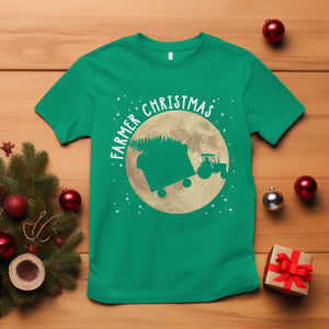 Funny Farmer Christmas T Shirt Xmas Santa Farm Tractor Moon TS11 Irish Green Print Your Wear