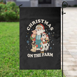 Funny Xmas On The Farm Garden Flag Christmas Farmer Santa Claus Livestock TS11 Print Your Wear