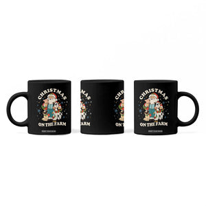 Funny Xmas On The Farm Coffee Mug Christmas Farmer Santa Claus Livestock TS11 Print Your Wear