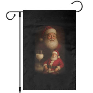 Funny Christmas Santa Drinking Milk Dank Meme Garden Flag TS11 Black Print Your Wear