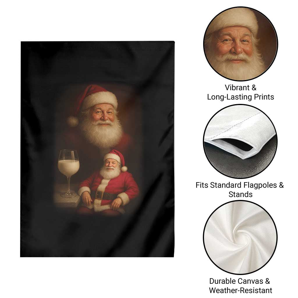 Funny Christmas Santa Drinking Milk Dank Meme Garden Flag TS11 Print Your Wear