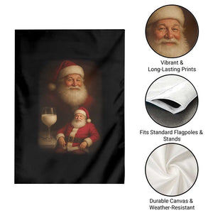 Funny Christmas Santa Drinking Milk Dank Meme Garden Flag TS11 Print Your Wear