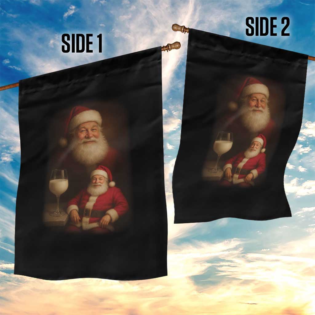 Funny Christmas Santa Drinking Milk Dank Meme Garden Flag TS11 Print Your Wear