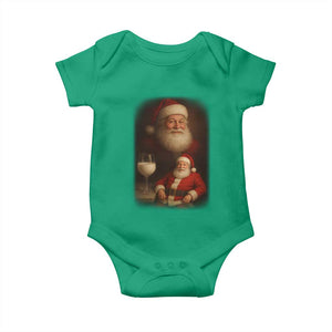 Funny Christmas Santa Drinking Milk Dank Meme Baby Onesie TS11 Irish Green Print Your Wear
