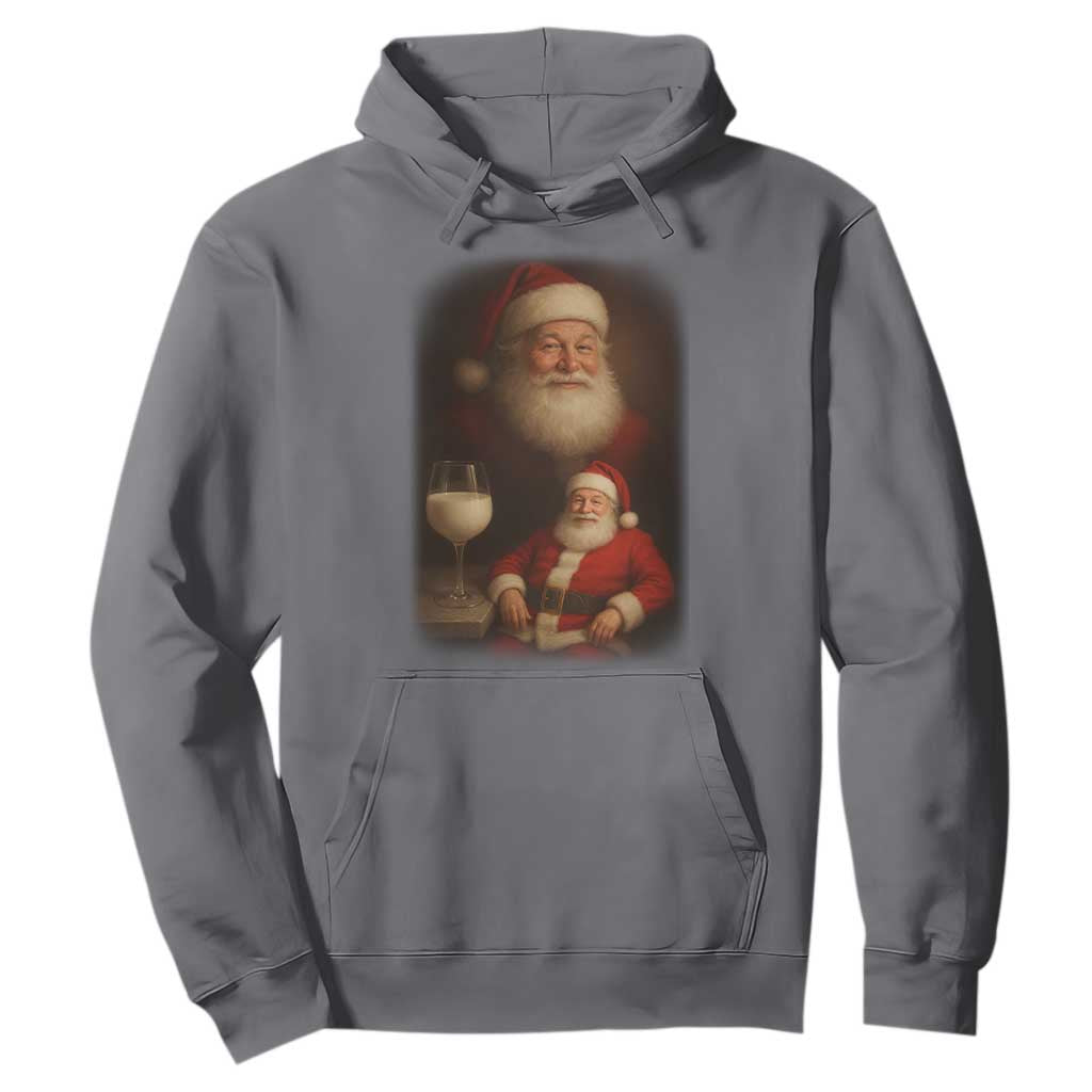 Funny Christmas Santa Drinking Milk Dank Meme Hoodie TS11 Charcoal Print Your Wear