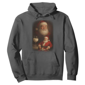 Funny Christmas Santa Drinking Milk Dank Meme Hoodie TS11 Dark Heather Print Your Wear