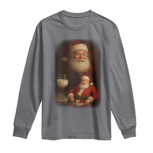 Funny Christmas Santa Drinking Milk Dank Meme Long Sleeve Shirt TS11 Charcoal Print Your Wear