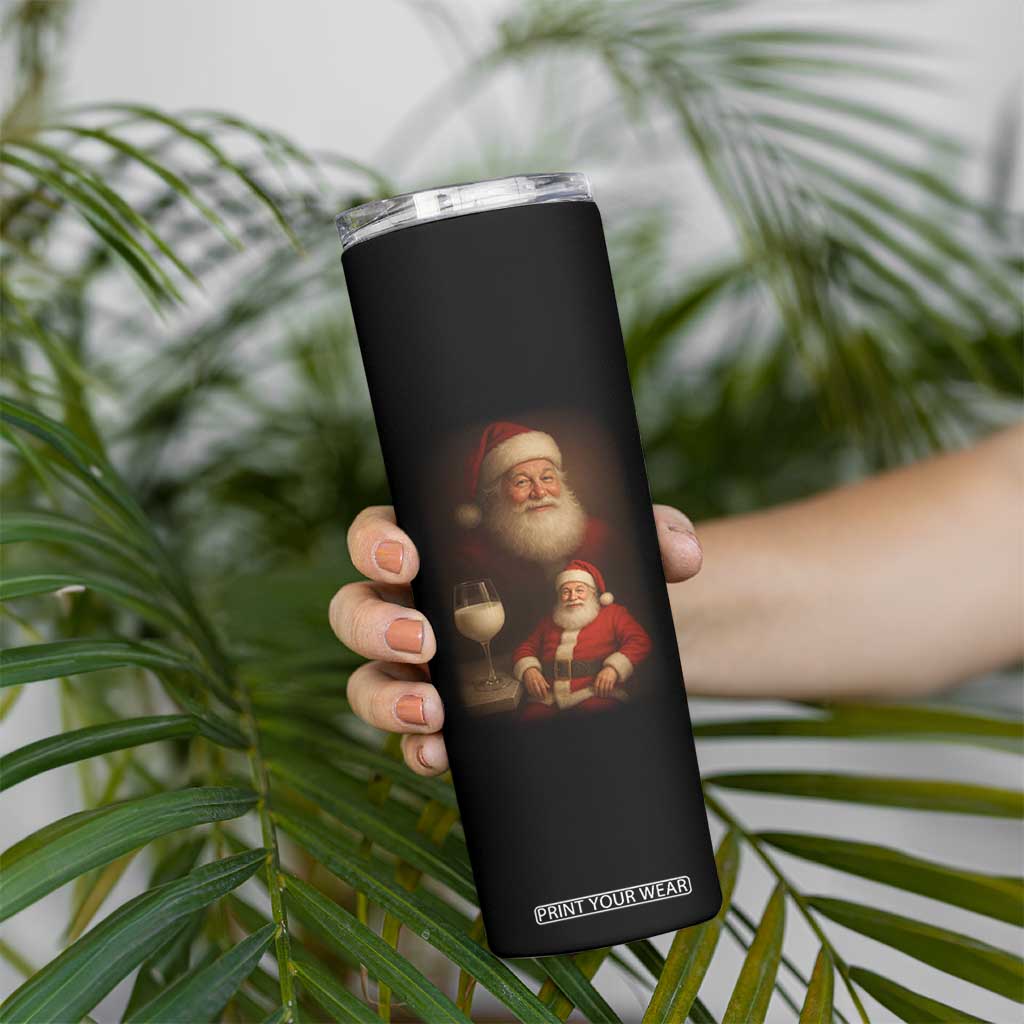 Funny Christmas Santa Drinking Milk Dank Meme Skinny Tumbler TS11 Print Your Wear