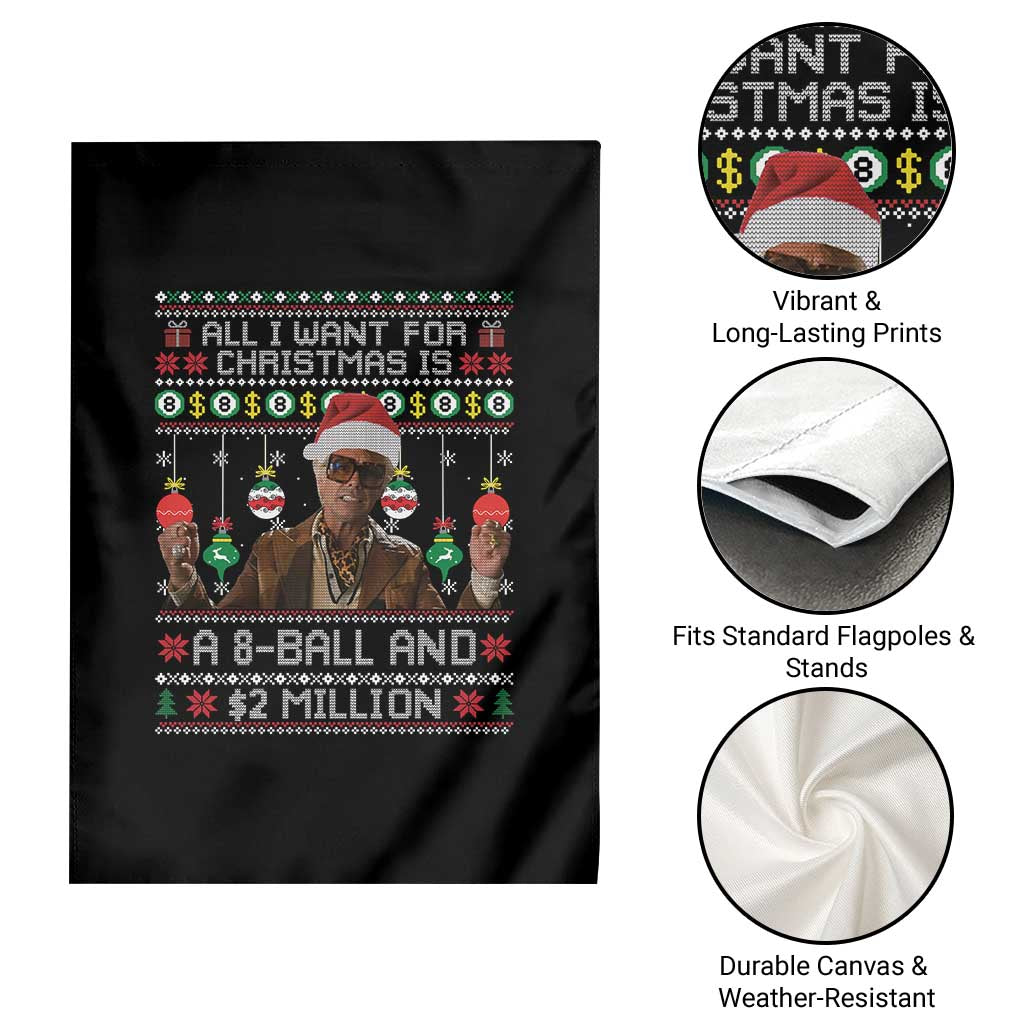 Funny Christmas Billy Meme Garden Flag All I Want For Christmas Is A 8 Ball And 2 Million Dollars TS11 Print Your Wear
