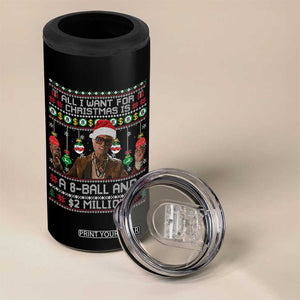 Funny Christmas Billy Meme 4 in 1 Can Cooler Tumbler All I Want For Christmas Is A 8 Ball And 2 Million Dollars TS11 Print Your Wear