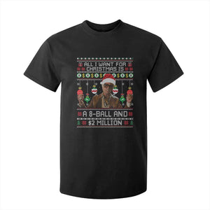 Funny Christmas Billy Meme T Shirt For Kid All I Want For Christmas Is A 8 Ball And 2 Million Dollars TS11 Black Print Your Wear