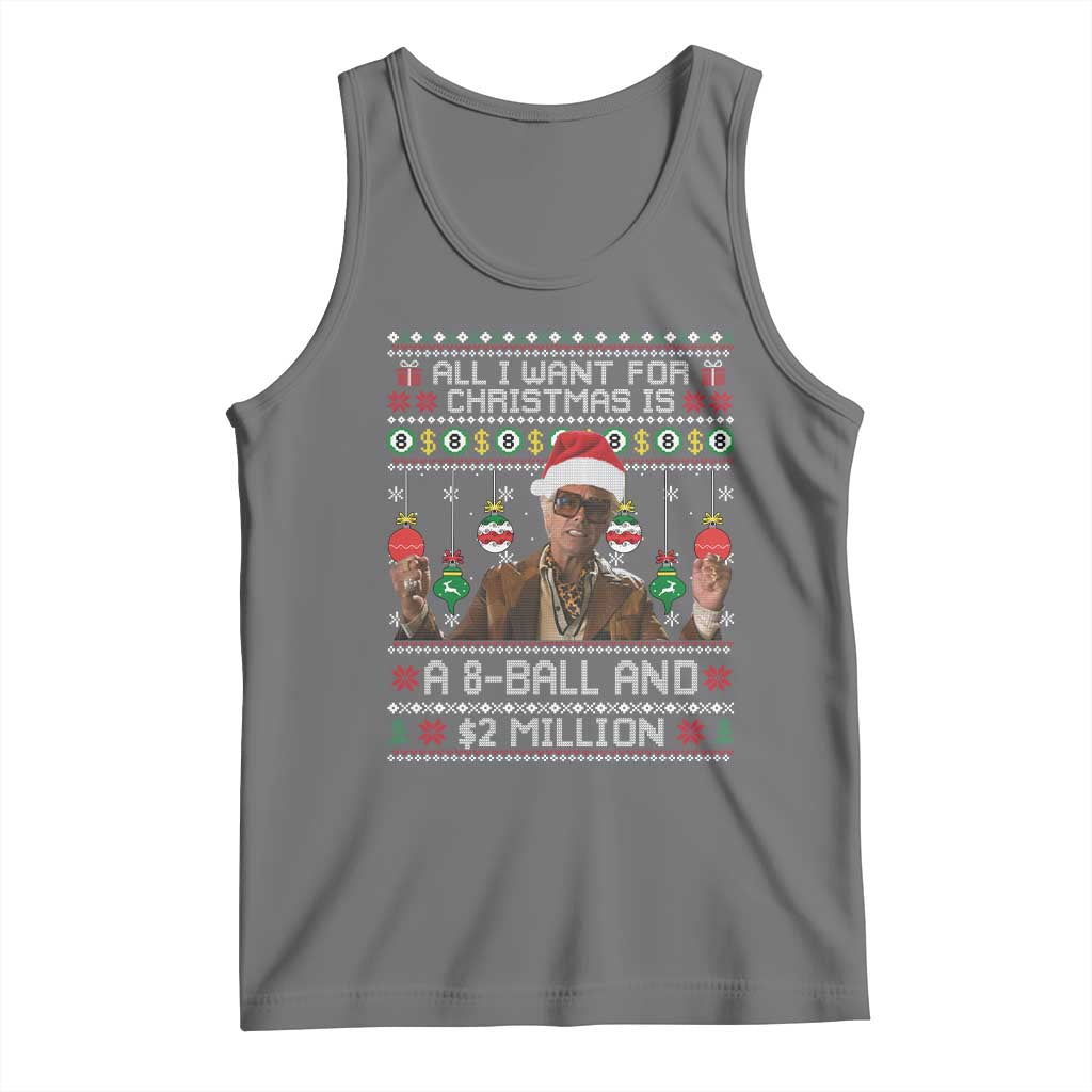 Funny Christmas Billy Meme Tank Top All I Want For Christmas Is A 8 Ball And 2 Million Dollars TS11 Black Heather Print Your Wear