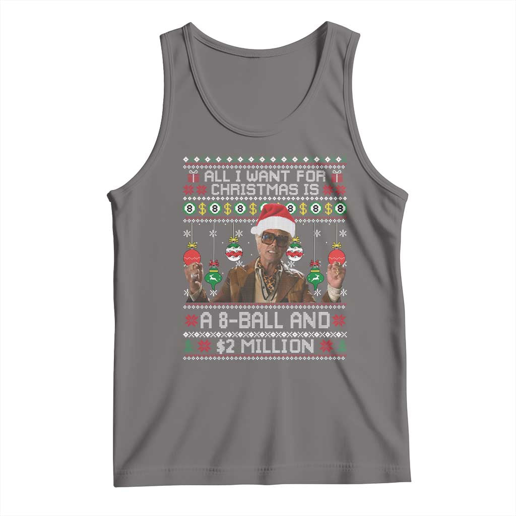 Funny Christmas Billy Meme Tank Top All I Want For Christmas Is A 8 Ball And 2 Million Dollars TS11 Deep Heather Print Your Wear