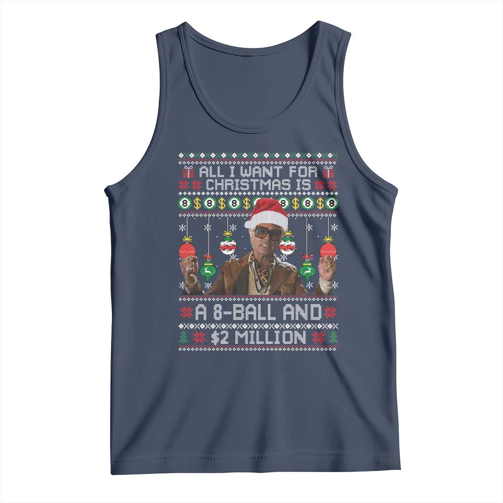 Funny Christmas Billy Meme Tank Top All I Want For Christmas Is A 8 Ball And 2 Million Dollars TS11 Navy Print Your Wear