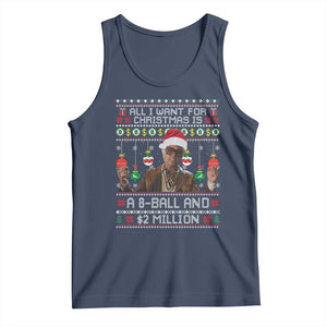 Funny Christmas Billy Meme Tank Top All I Want For Christmas Is A 8 Ball And 2 Million Dollars TS11 Navy Print Your Wear