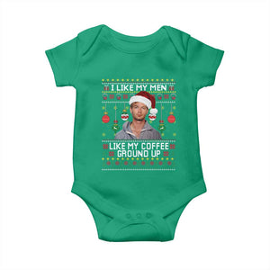 Funny Christmas Jeffrey Dahmer Baby Onesie I Like My Men Like My Coffee Ground Up Serial Killer TS11 Irish Green Print Your Wear