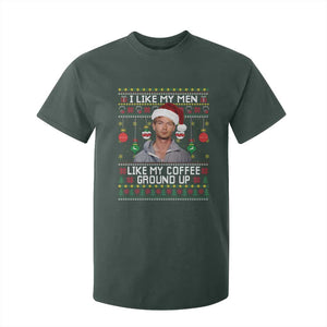 Funny Christmas Jeffrey Dahmer T Shirt For Kid I Like My Men Like My Coffee Ground Up Serial Killer TS11 Dark Forest Green Print Your Wear