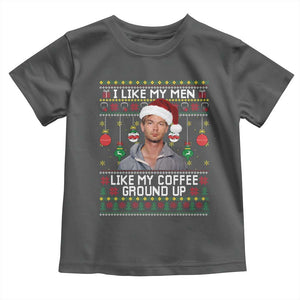 Funny Christmas Jeffrey Dahmer Toddler T Shirt I Like My Men Like My Coffee Ground Up Serial Killer TS11 Dark Heather Print Your Wear