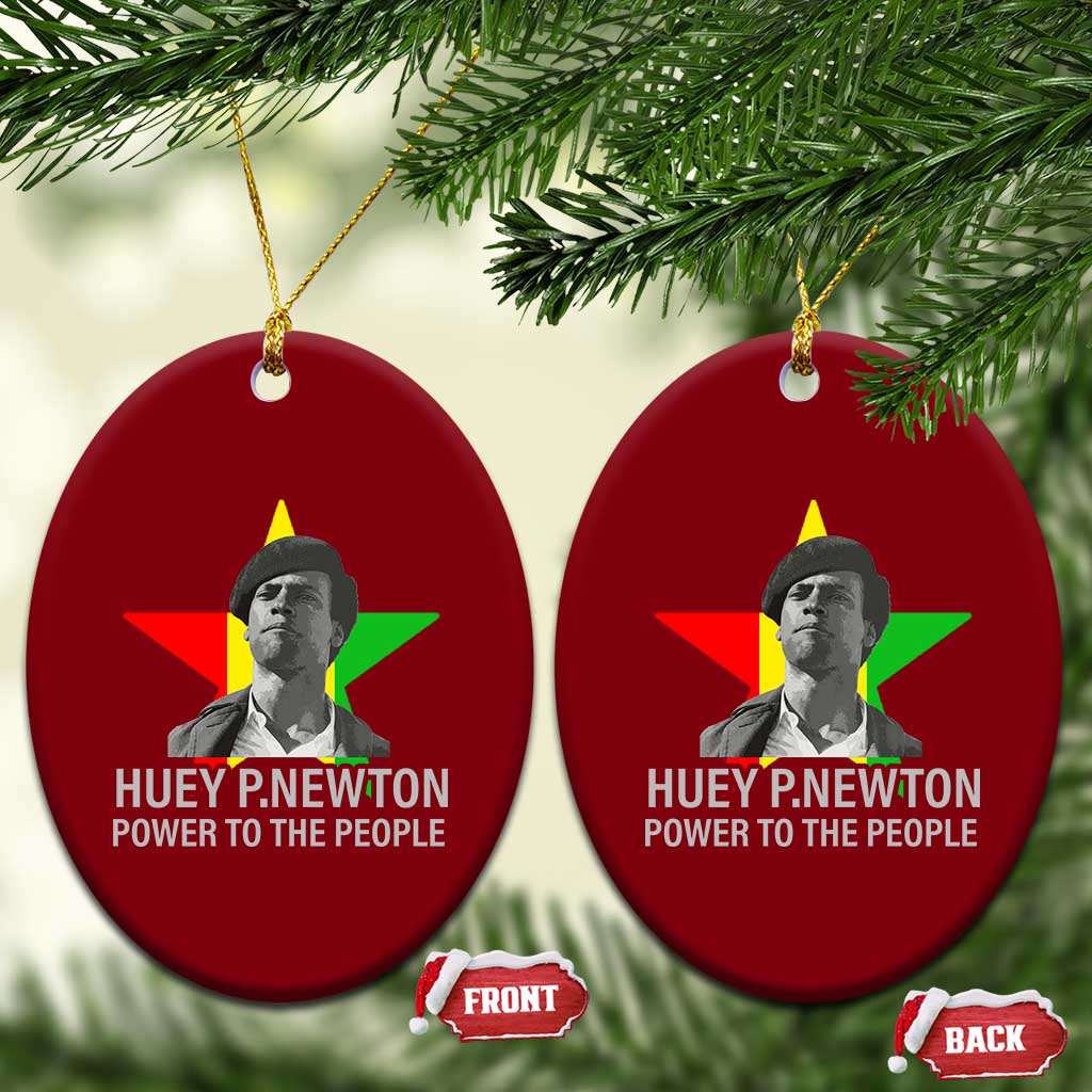 Huey P.Newton Power To The People Ceramic Ornament Black Panther Party Black History Month TS11 Print Your Wear
