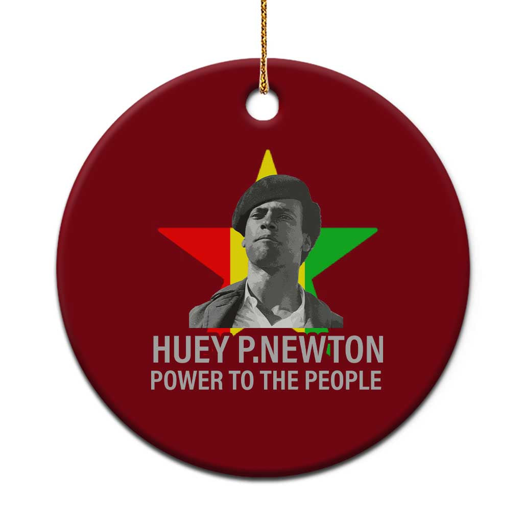 Huey P.Newton Power To The People Ceramic Ornament Black Panther Party Black History Month TS11 1pc Red Print Your Wear