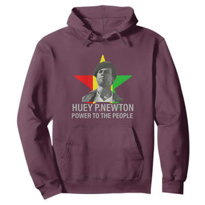 Huey P.Newton Power To The People Hoodie Black Panther Party Black History Month TS11 Maroon Print Your Wear