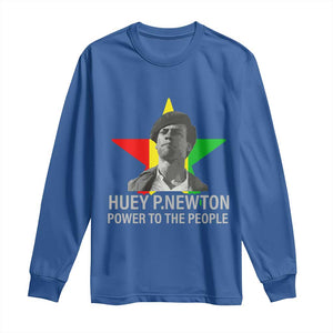 Huey P.Newton Power To The People Long Sleeve Shirt Black Panther Party Black History Month TS11 Royal Blue Print Your Wear