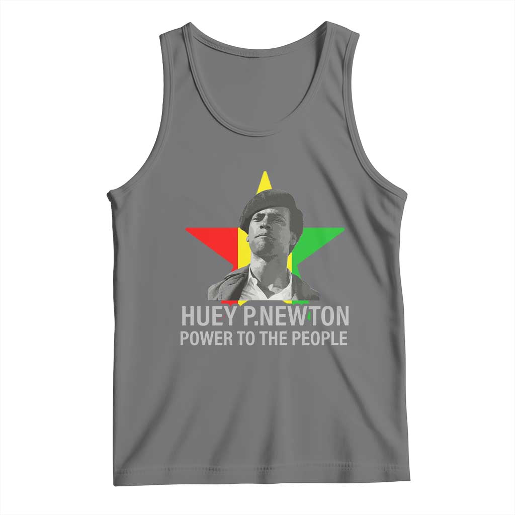 Huey P.Newton Power To The People Tank Top Black Panther Party Black History Month TS11 Black Heather Print Your Wear