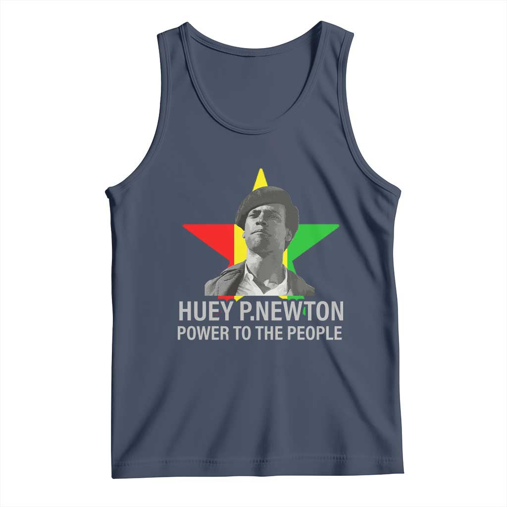 Huey P.Newton Power To The People Tank Top Black Panther Party Black History Month TS11 Navy Print Your Wear