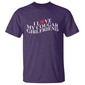 Funny I Love My Cougar Girlfriend T Shirt Boyfriend Valentines Couple Matching TS11 Purple Print Your Wear