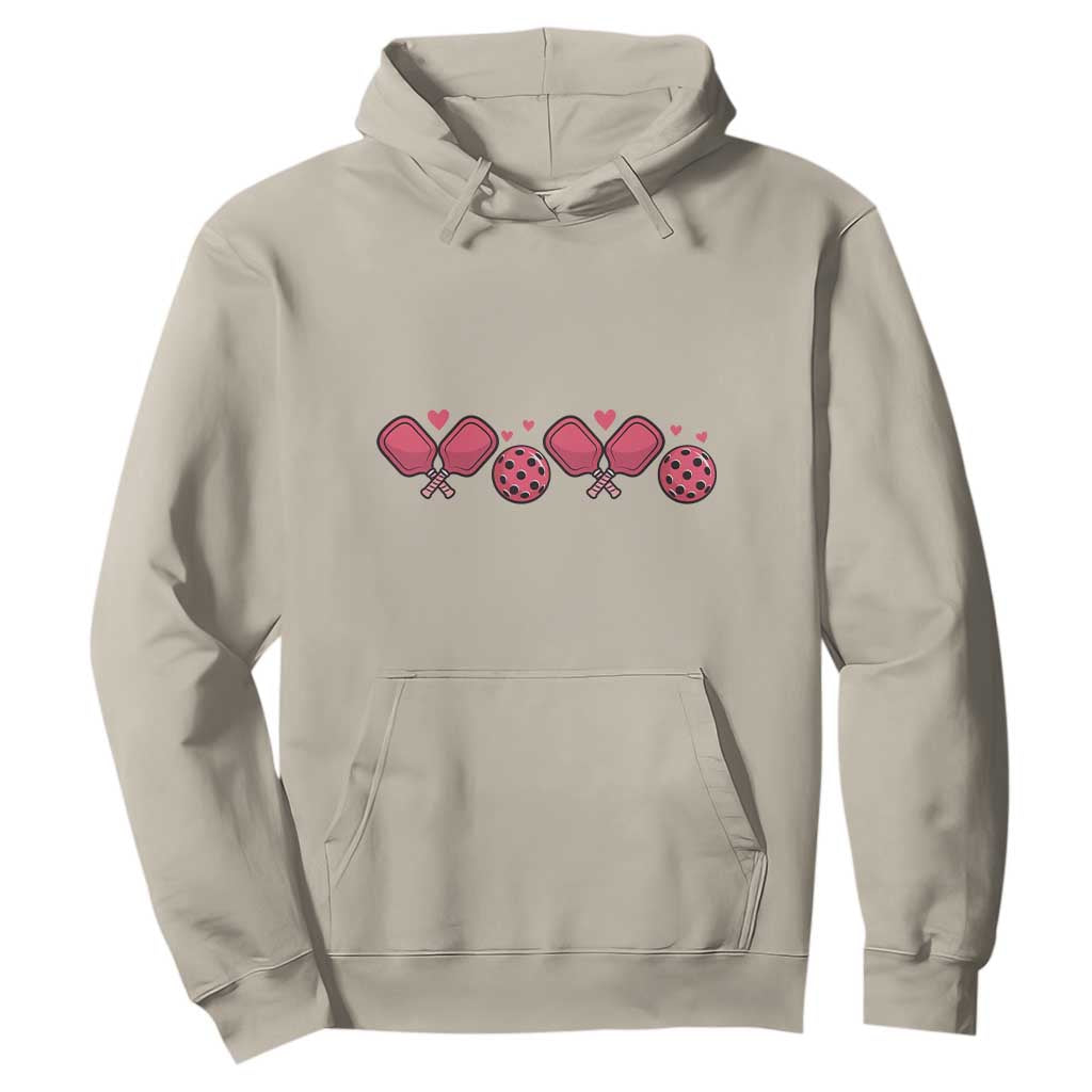 Funny Valentine's Day Xoxo Pink Pickleball Hoodie TS11 Sand Print Your Wear