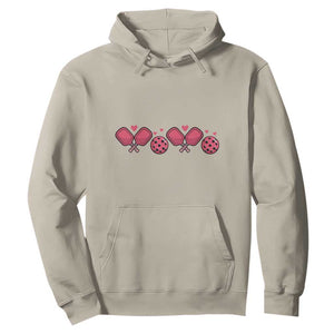 Funny Valentine's Day Xoxo Pink Pickleball Hoodie TS11 Sand Print Your Wear