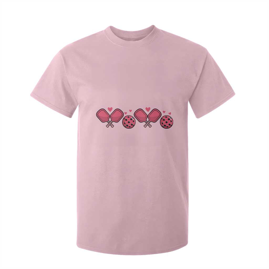 Funny Valentine's Day Xoxo Pink Pickleball T Shirt For Kid TS11 Light Pink Print Your Wear