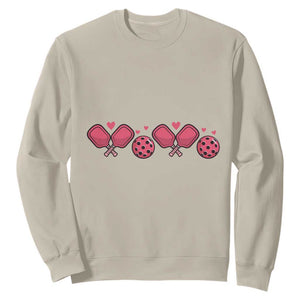Funny Valentine's Day Xoxo Pink Pickleball Sweatshirt TS11 Sand Print Your Wear