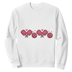 Funny Valentine's Day Xoxo Pink Pickleball Sweatshirt TS11 White Print Your Wear