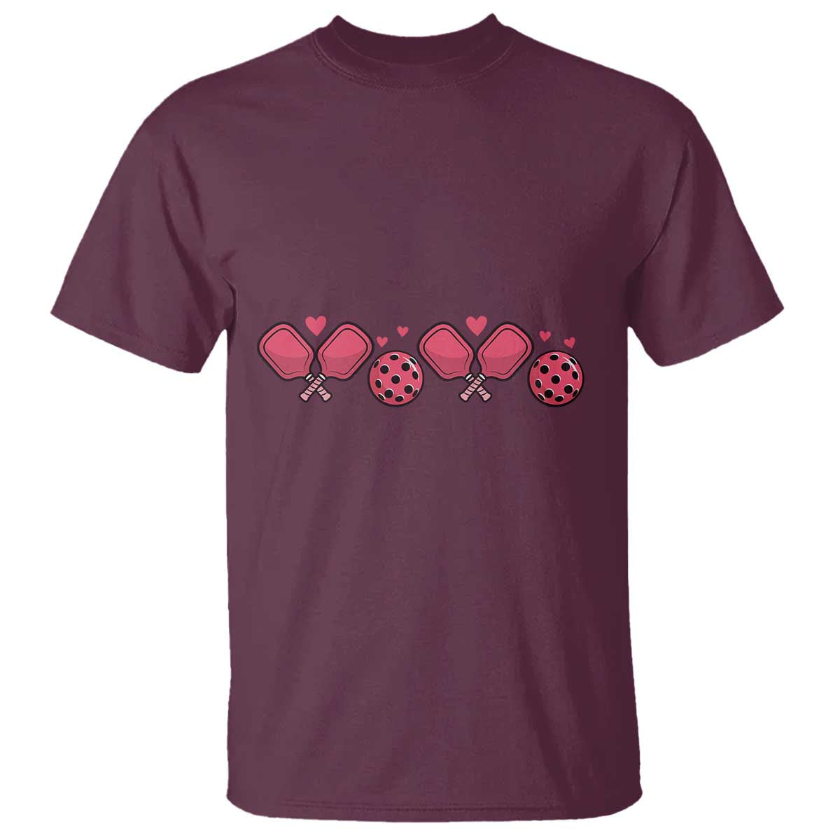 Funny Valentine's Day Xoxo Pink Pickleball T Shirt TS11 Maroon Print Your Wear